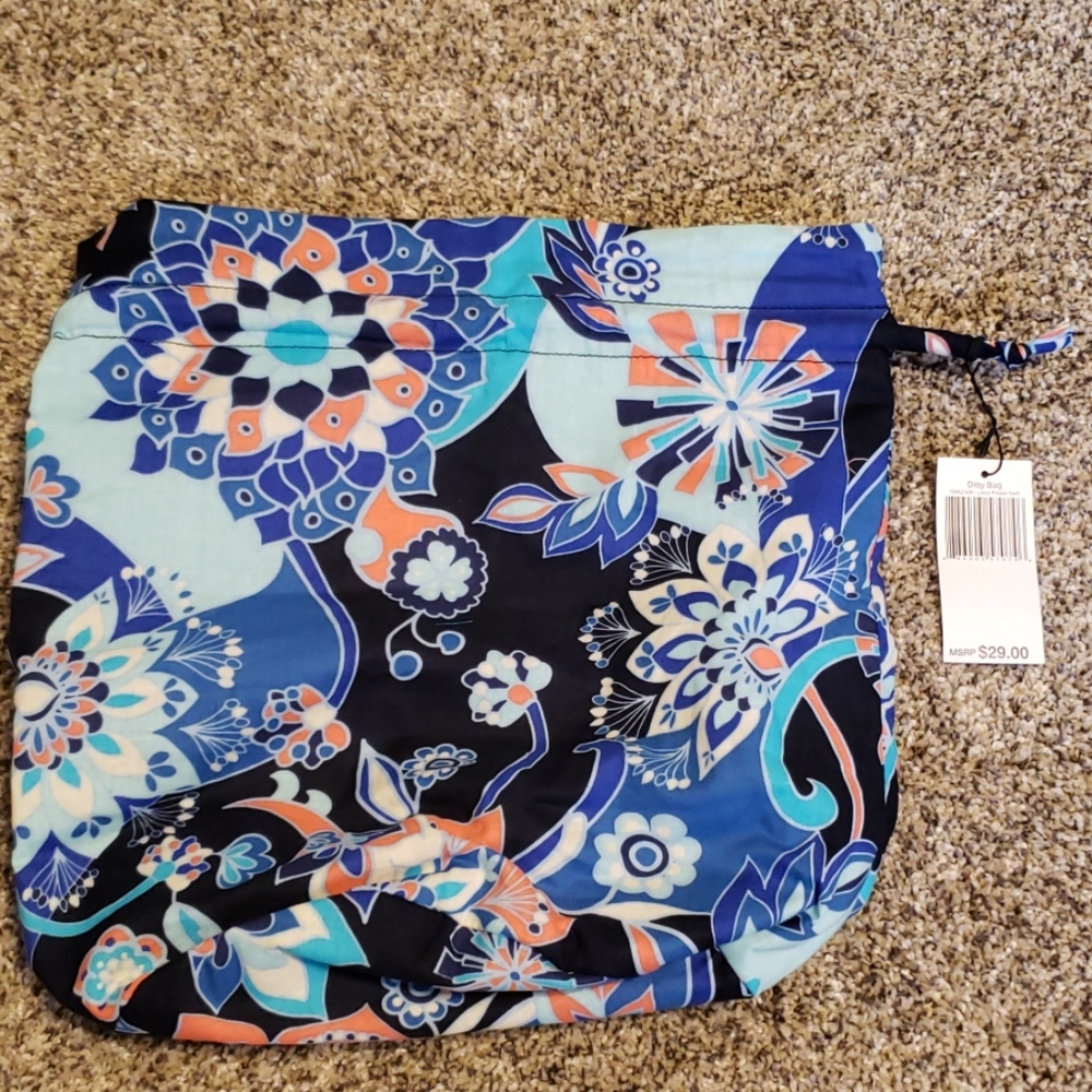NEW Vera Bradley Lotus Flower Swirl Ditty Bag - Picture 2 of 2